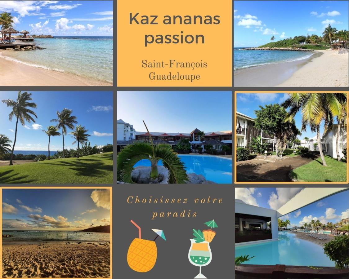 Апартаменты F3 _ Kaz Ananas Passion Au Manganao Сен-Франсуа Экстерьер фото